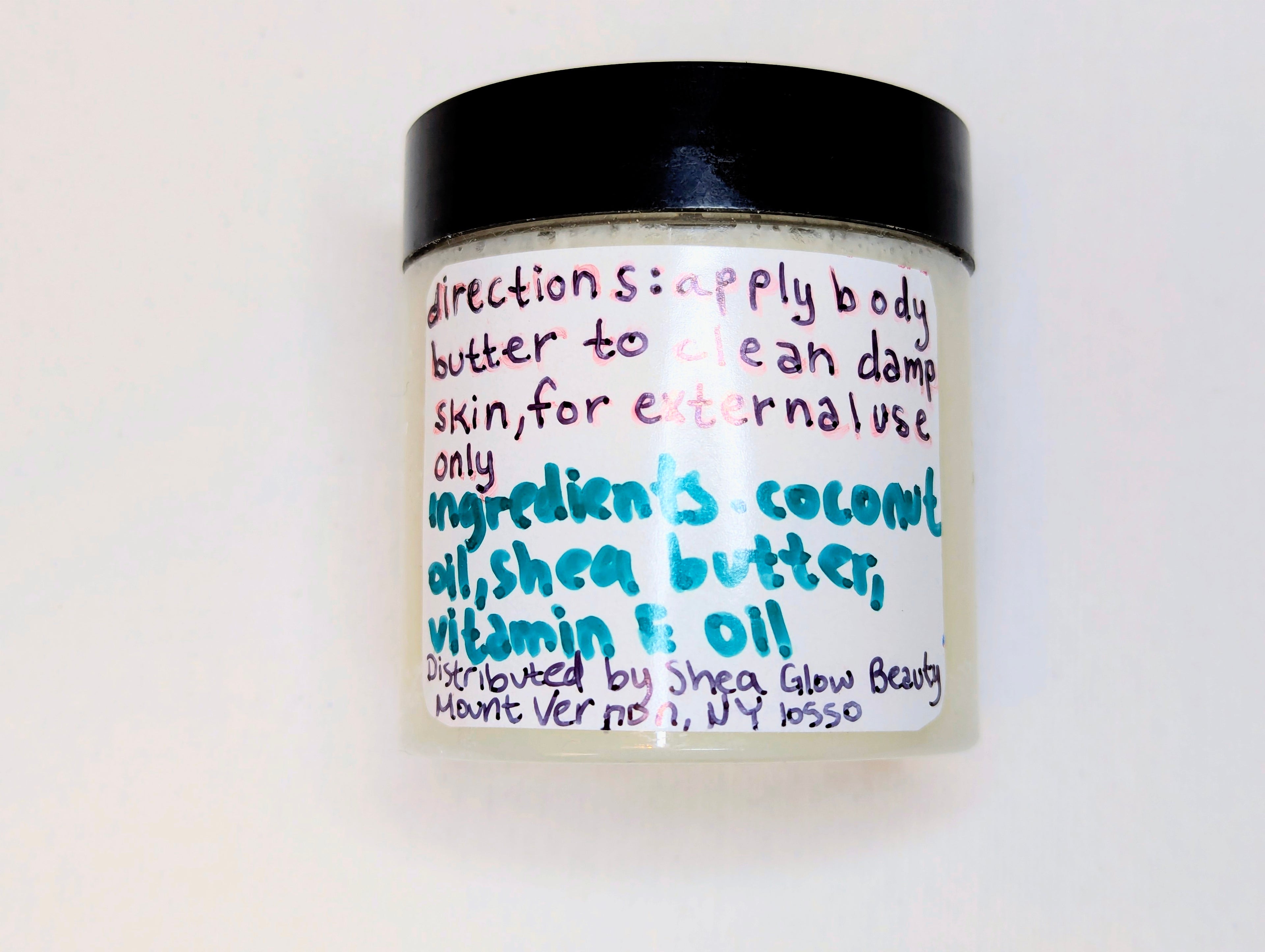 Organic Coconut Oil & Shea Butter, all over body moisturizer